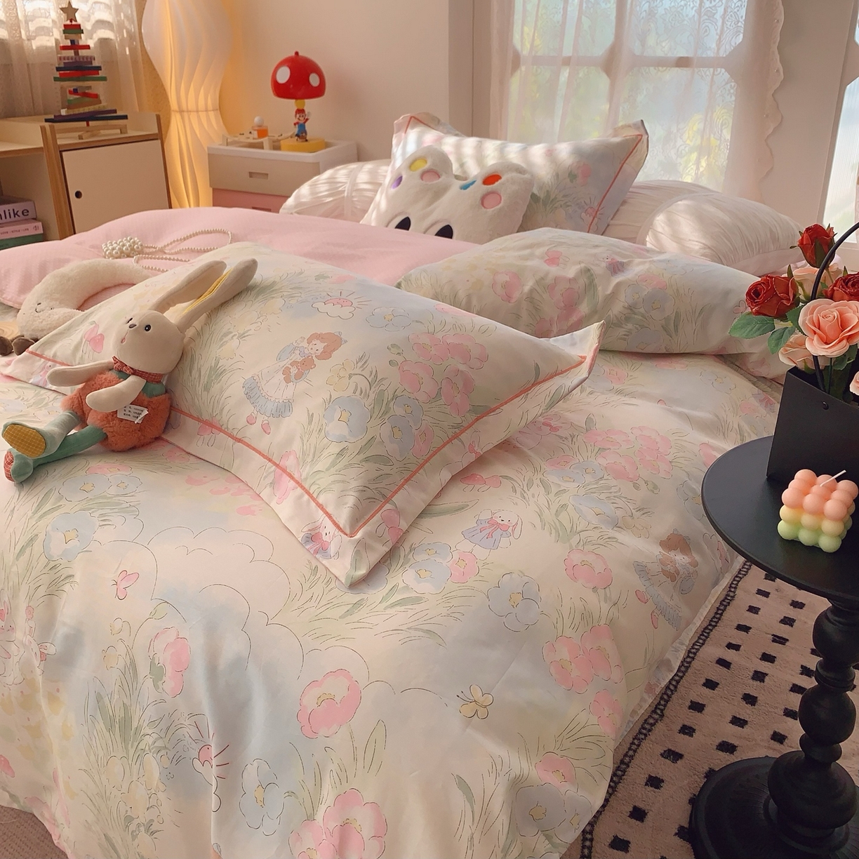 91家纺网 家纺一手货源 找家纺 莱豫家纺 2026新款全棉纯棉小清新印花四件套-第一波 魔恋仙灵