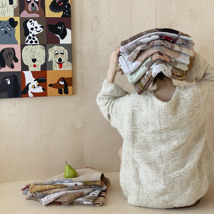 91家纺网 家纺一手货源 找家纺 麻依 2025新款全棉四层纱布软萌流苏枕巾 组合图