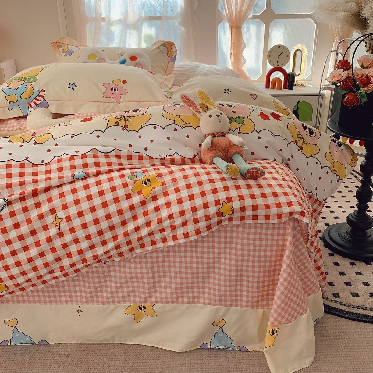 91家纺网 家纺一手货源 找家纺 莱豫家纺 2026新款全棉纯棉小清新印花四件套-第一波 圣诞星