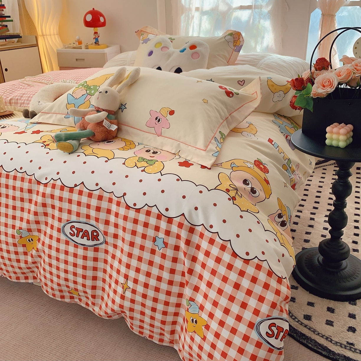 91家纺网 家纺一手货源 找家纺 莱豫家纺 2026新款全棉纯棉小清新印花四件套-第一波 圣诞星