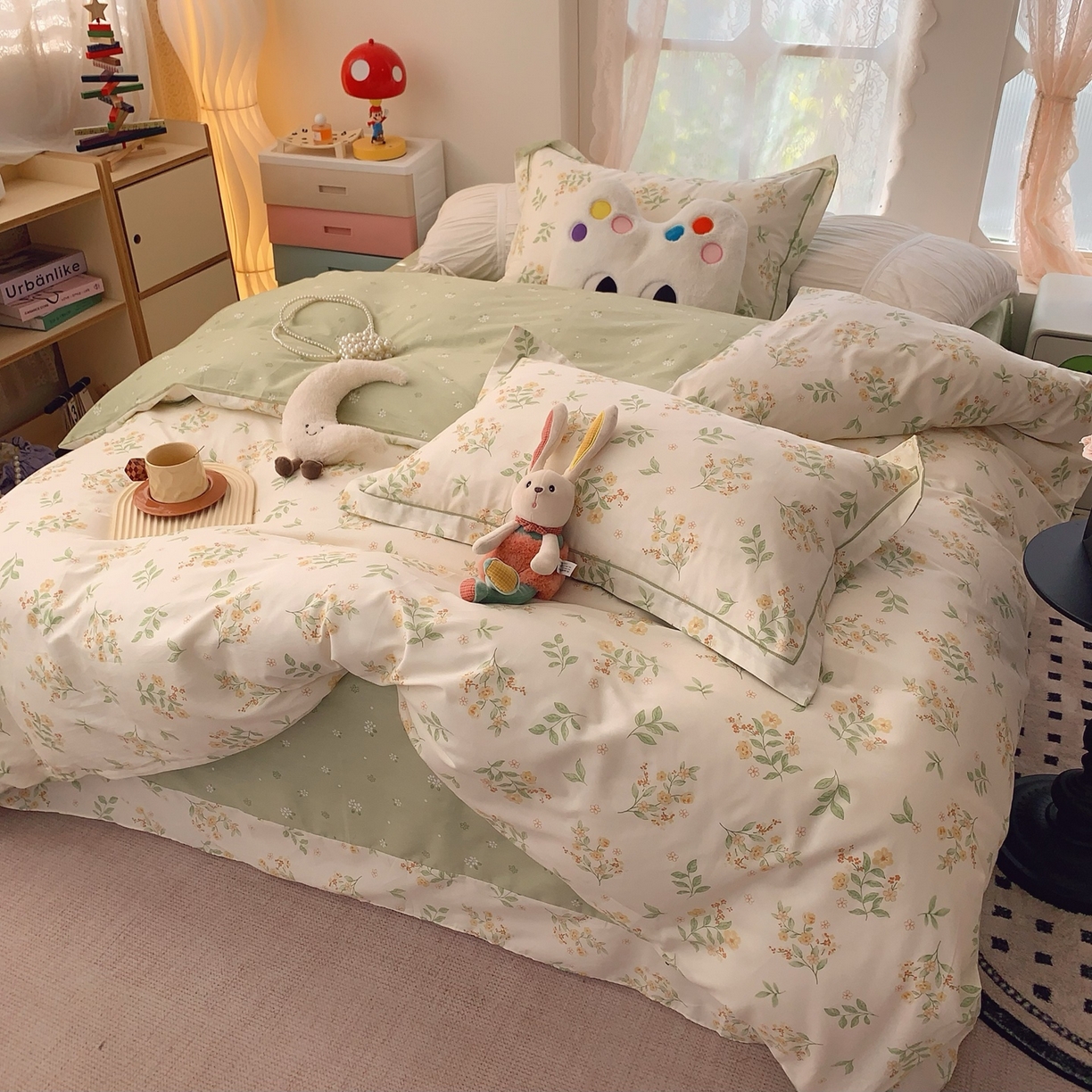 91家纺网 家纺一手货源 找家纺 莱豫家纺 2026新款全棉纯棉小清新印花四件套-第一波 夏花