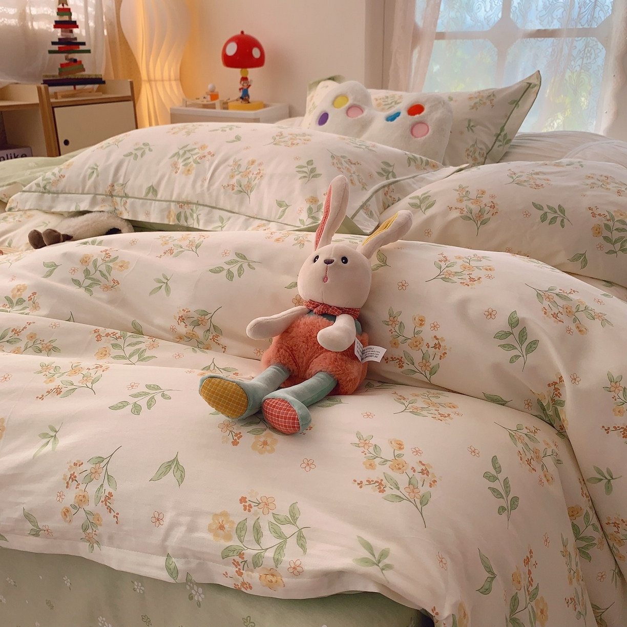 91家纺网 家纺一手货源 找家纺 莱豫家纺 2026新款全棉纯棉小清新印花四件套-第一波 夏花