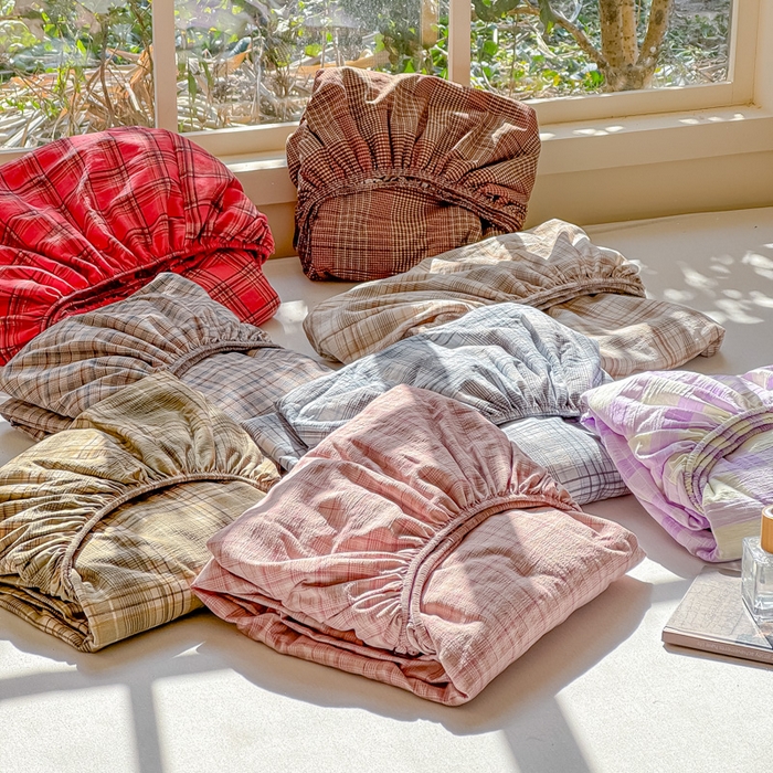 91家纺网 家纺一手货源 找家纺 富阿娜家纺 2026年新款小布袋简约复古花边床笠三件套 组合图仅供展示不可下单