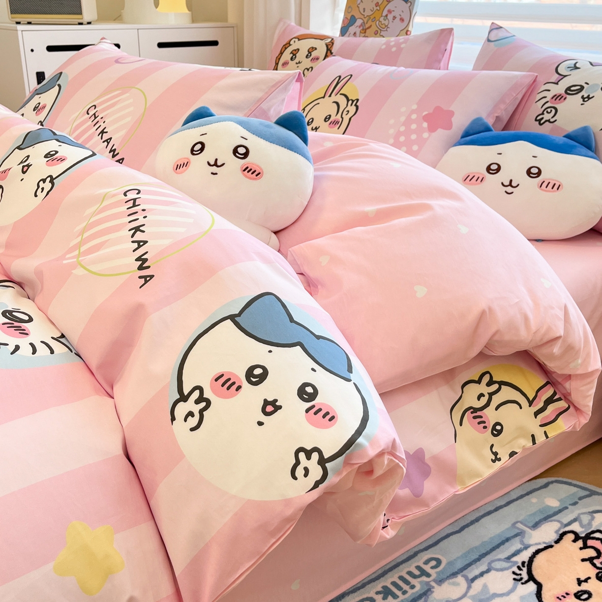 91家纺网 家纺一手货源 找家纺 暮思家居 2020新款xpe爬行垫动物字母+长颈鹿