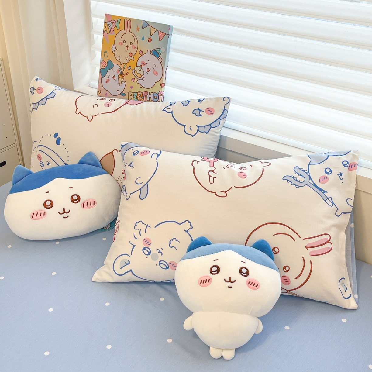 91家纺网 家纺一手货源 找家纺 暮思家居 2026新款正版授权吉伊卡哇全棉纯棉四件套 小八吉伊卡哇