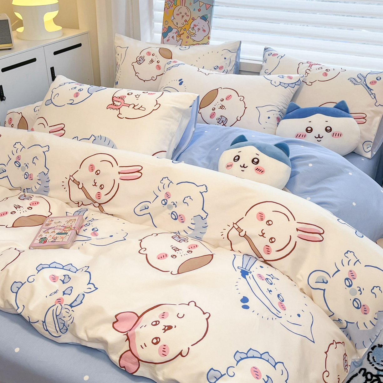 91家纺网 家纺一手货源 找家纺 暮思家居 2026新款正版授权吉伊卡哇全棉纯棉四件套 小八吉伊卡哇