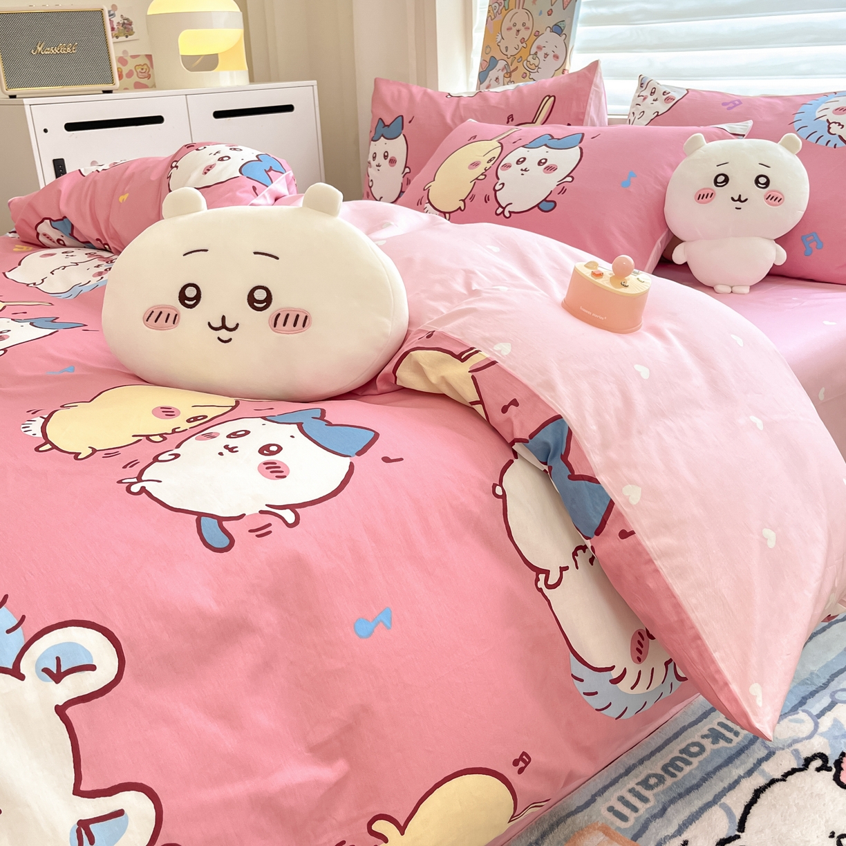 91家纺网 家纺一手货源 找家纺 暮思家居 2026新款正版授权吉伊卡哇全棉纯棉四件套 可爱吉伊卡哇