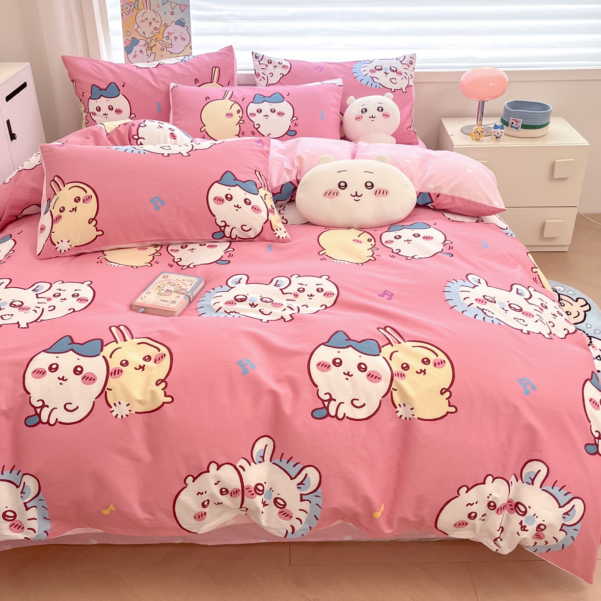 91家纺网 家纺一手货源 找家纺 暮思家居 2026新款正版授权吉伊卡哇全棉纯棉四件套 可爱吉伊卡哇