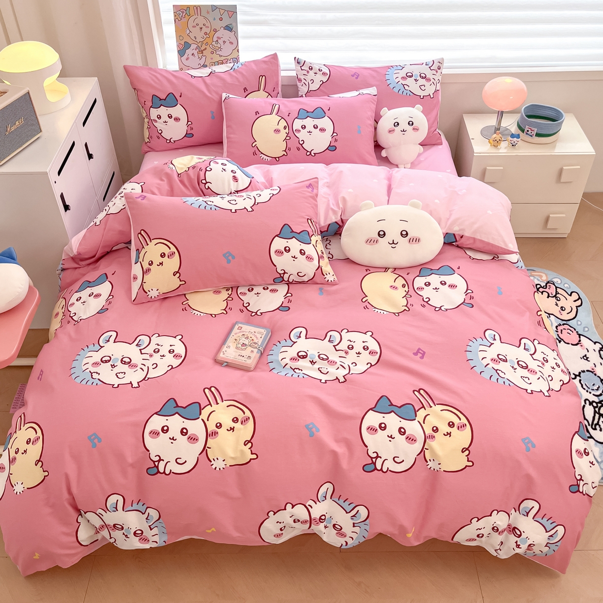 91家纺网 家纺一手货源 找家纺 暮思家居 2026新款正版授权吉伊卡哇全棉纯棉四件套 可爱吉伊卡哇