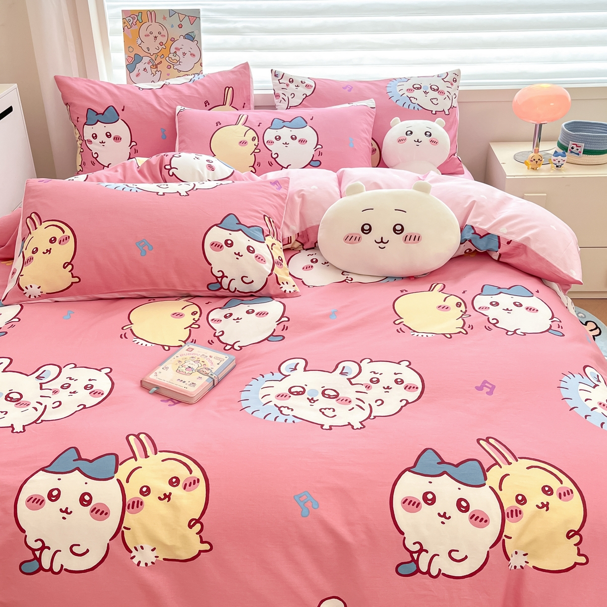 91家纺网 家纺一手货源 找家纺 暮思家居 2026新款正版授权吉伊卡哇全棉纯棉四件套 可爱吉伊卡哇