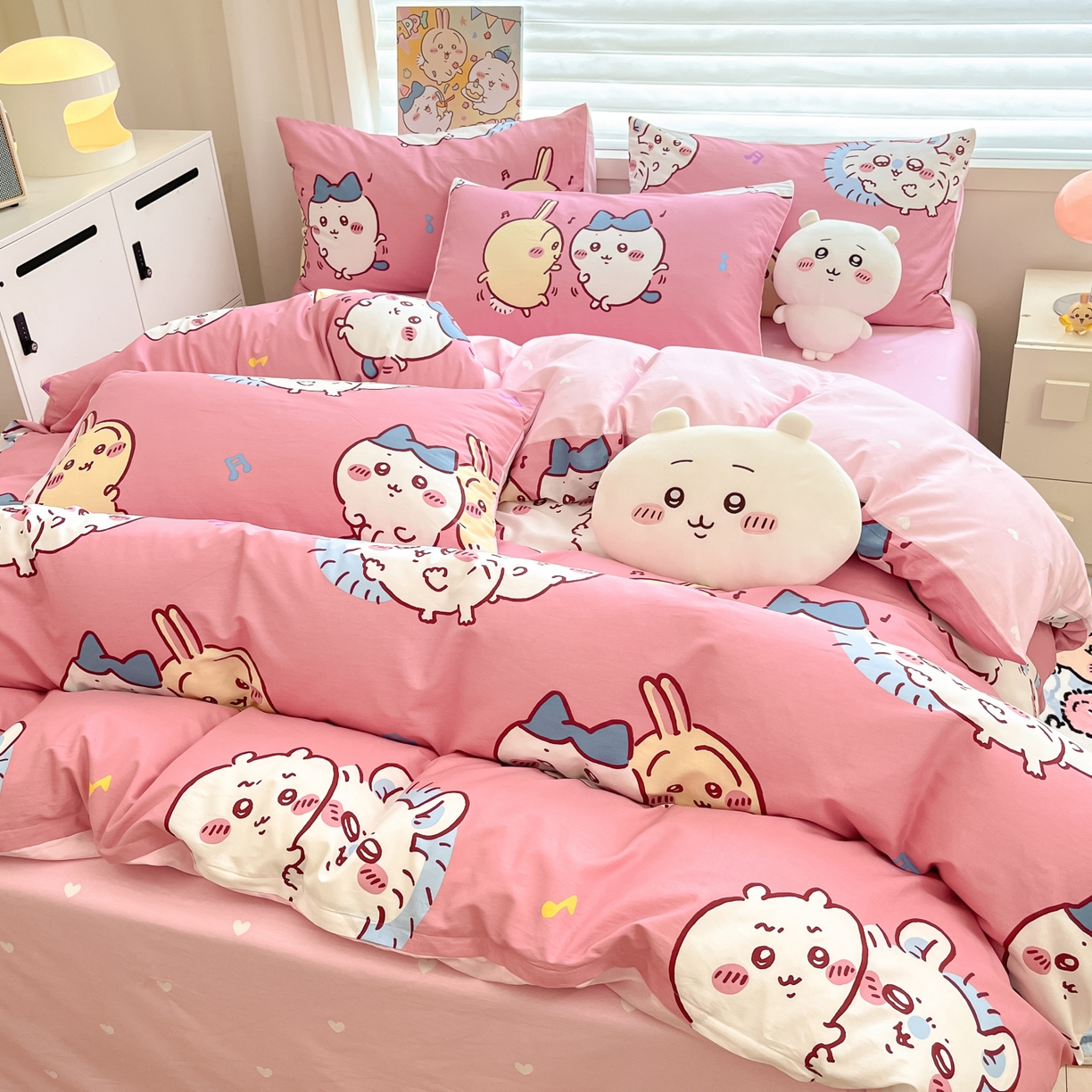 91家纺网 家纺一手货源 找家纺 暮思家居 2026新款正版授权吉伊卡哇全棉纯棉四件套 可爱吉伊卡哇