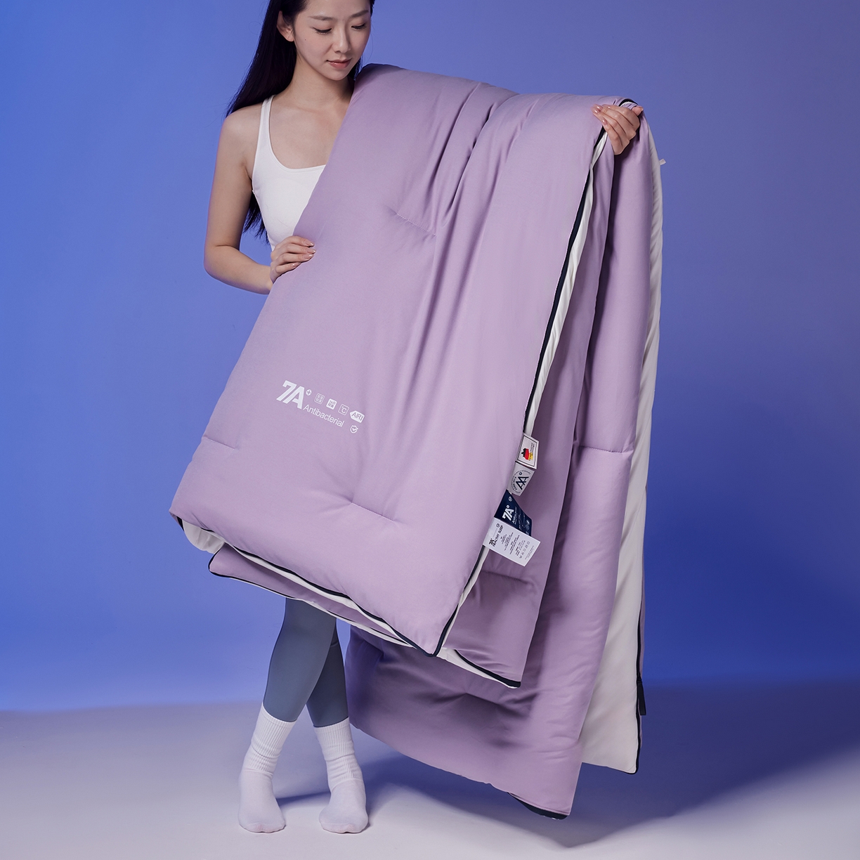 91家纺网 家纺一手货源 找家纺 丝芙妮家居（原乐视家纺） 2025新款深睡控温pro3.0子母被控温被子被芯深睡冬被被子被芯 樱雾粉