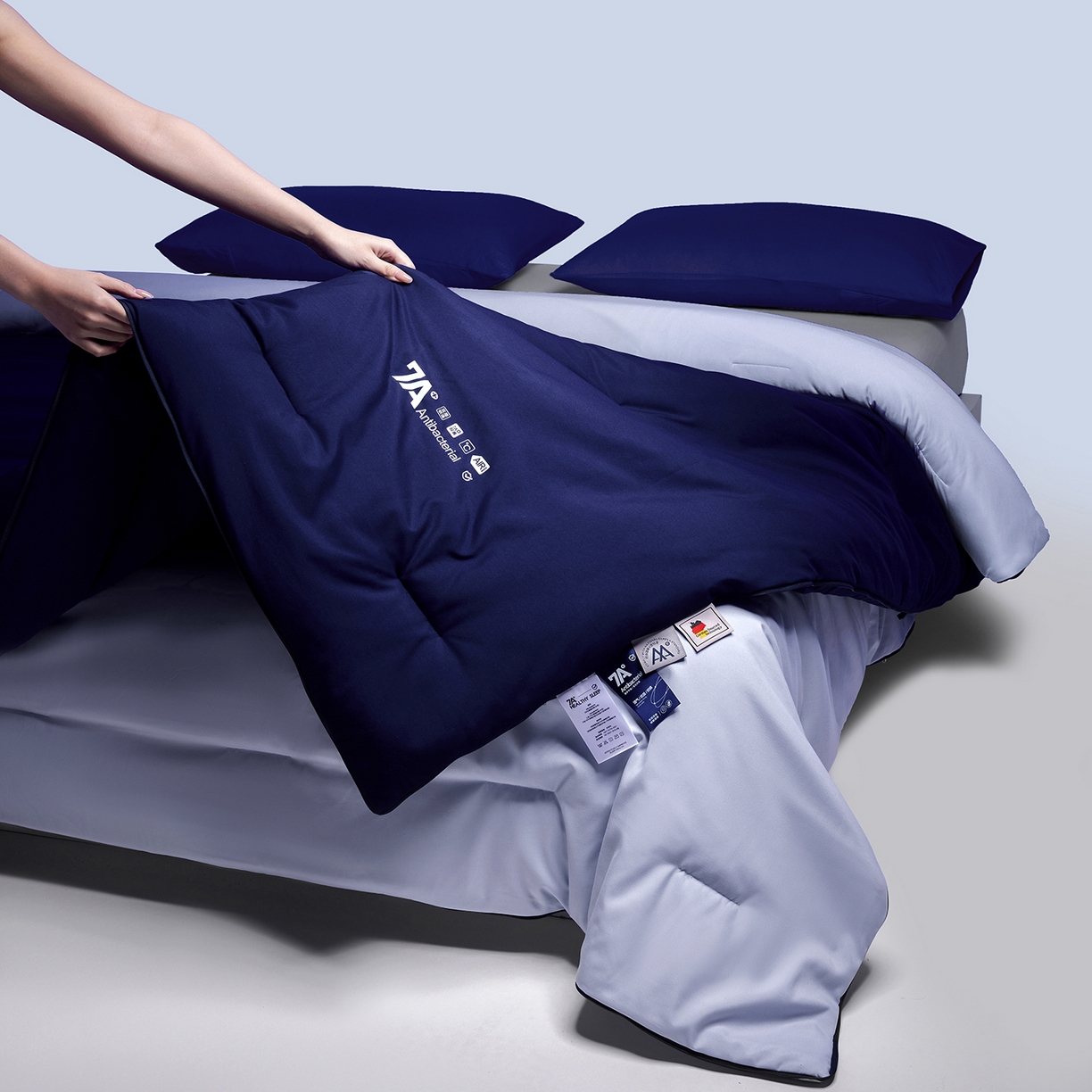 91家纺网 家纺一手货源 找家纺 丝芙妮家居（原乐视家纺） 2025新款深睡控温pro3.0子母被控温被子被芯深睡冬被被子被芯 景泰蓝