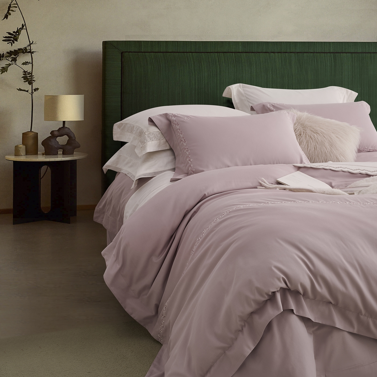 91家纺网 家纺一手货源 找家纺 （总）嘉恋家纺 2025新款东帝兴全棉磨毛绣花四件套-情书系列