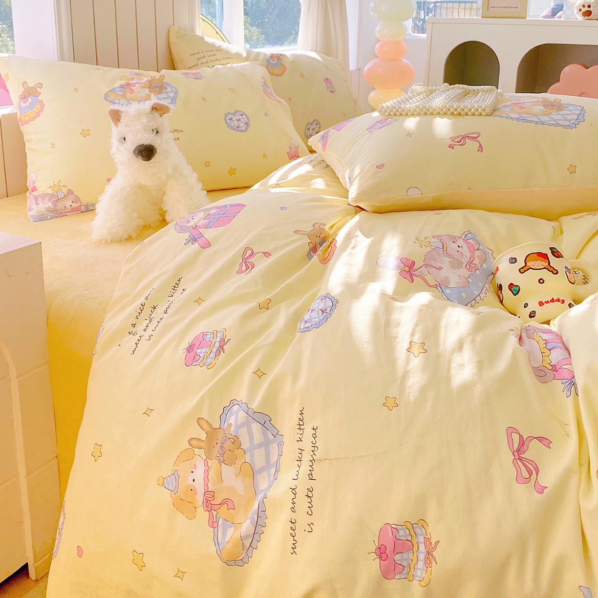 91家纺网 家纺一手货源 找家纺 （总）金鑫汇家纺 2025新款全棉纯棉棉加豆豆绒棉加绒系列四件套