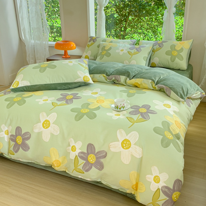 91家纺网 家纺一手货源 找家纺 金鑫汇家纺 2025新款全棉豆豆绒系列单被套-棉加绒系列 棉加绒-五彩缤纷