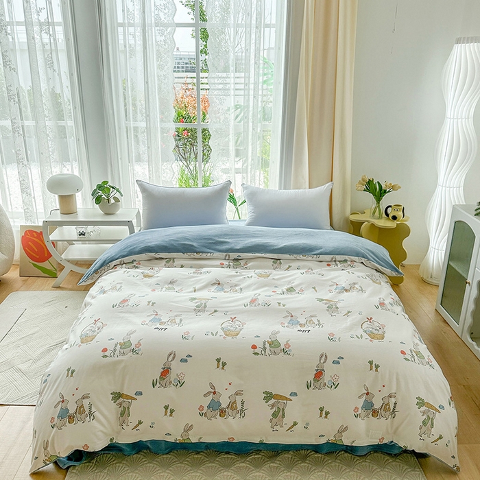 91家纺网 家纺一手货源 找家纺 （总）金鑫汇家纺 2025新款全棉豆豆绒系列单被套-棉加绒系列