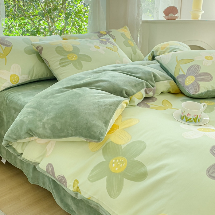 91家纺网 家纺一手货源 找家纺 金鑫汇家纺 2025新款全棉豆豆绒系列单被套-棉加绒系列 棉加绒-五彩缤纷