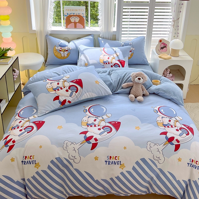 91家纺网 家纺一手货源 找家纺 （总）金鑫汇家纺 2025新款全棉豆豆绒系列单被套-棉加绒系列