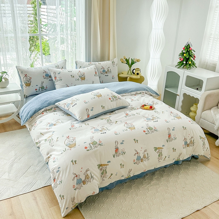 91家纺网 家纺一手货源 找家纺 金鑫汇家纺 2025新款全棉豆豆绒系列单被套-棉加绒系列 棉加绒-收获满满