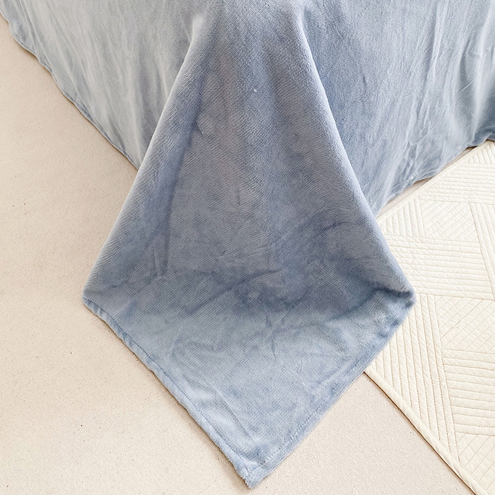 91家纺网 家纺一手货源 找家纺 金鑫汇家纺 2025新款全棉豆豆绒系列单被套-棉加绒系列 棉加绒-奶油蓝