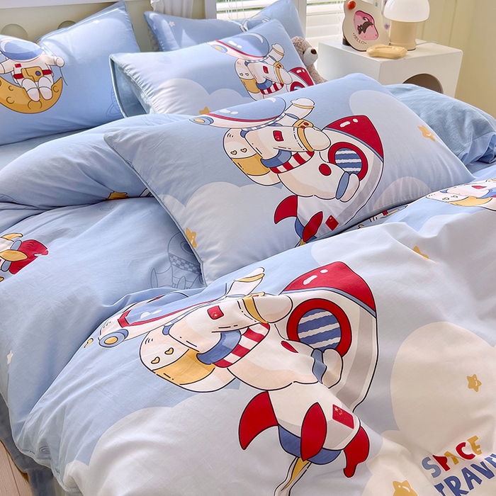 91家纺网 家纺一手货源 找家纺 金鑫汇家纺 2025新款全棉豆豆绒系列单被套-棉加绒系列 棉加绒-冲上云霄