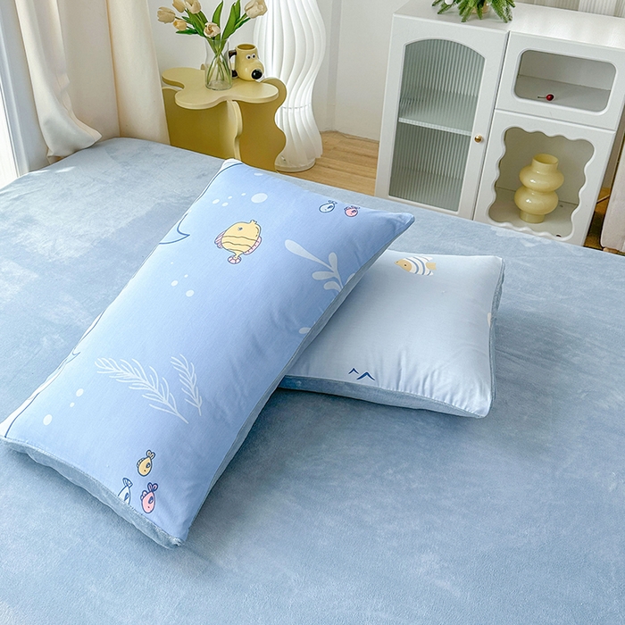 91家纺网 家纺一手货源 找家纺 金鑫汇家纺 2025新款全棉豆豆绒系列单被套-棉加绒系列 棉加绒-海洋世界