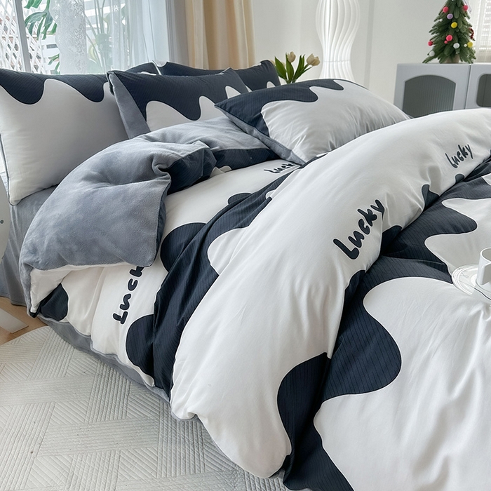 91家纺网 家纺一手货源 找家纺 金鑫汇家纺 2025新款全棉豆豆绒系列单被套-棉加绒系列 棉加绒-波浪世界