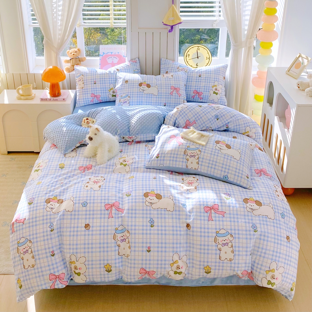 91家纺网 家纺一手货源 找家纺 （总）金鑫汇家纺 2025新款全棉豆豆绒系列单被套-棉加绒系列