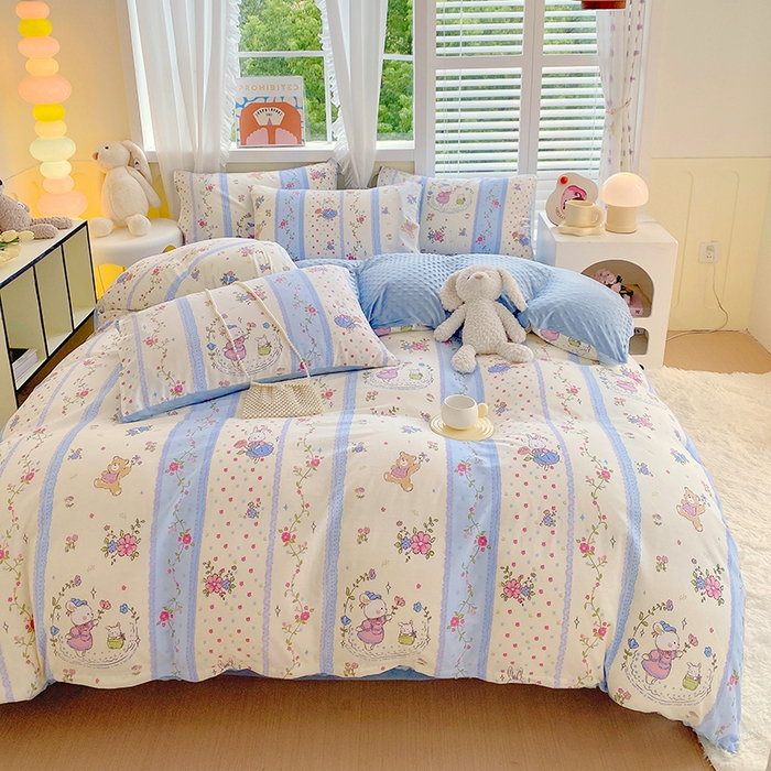 91家纺网 家纺一手货源 找家纺 （总）金鑫汇家纺 2025新款全棉豆豆绒系列单被套-棉加绒系列