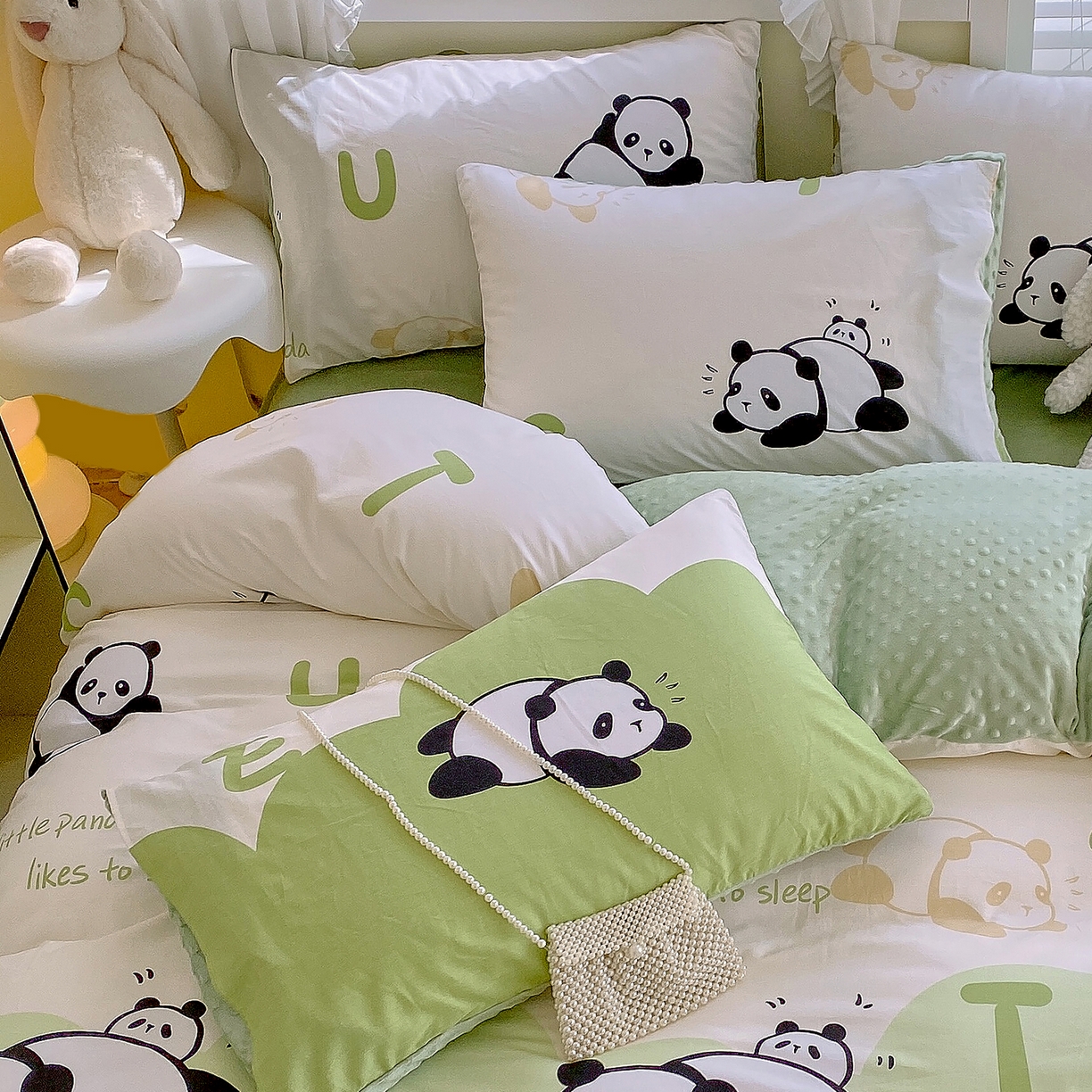 91家纺网 家纺一手货源 找家纺 （总）金鑫汇家纺 2025新款全棉豆豆绒系列单枕套-棉加绒系列