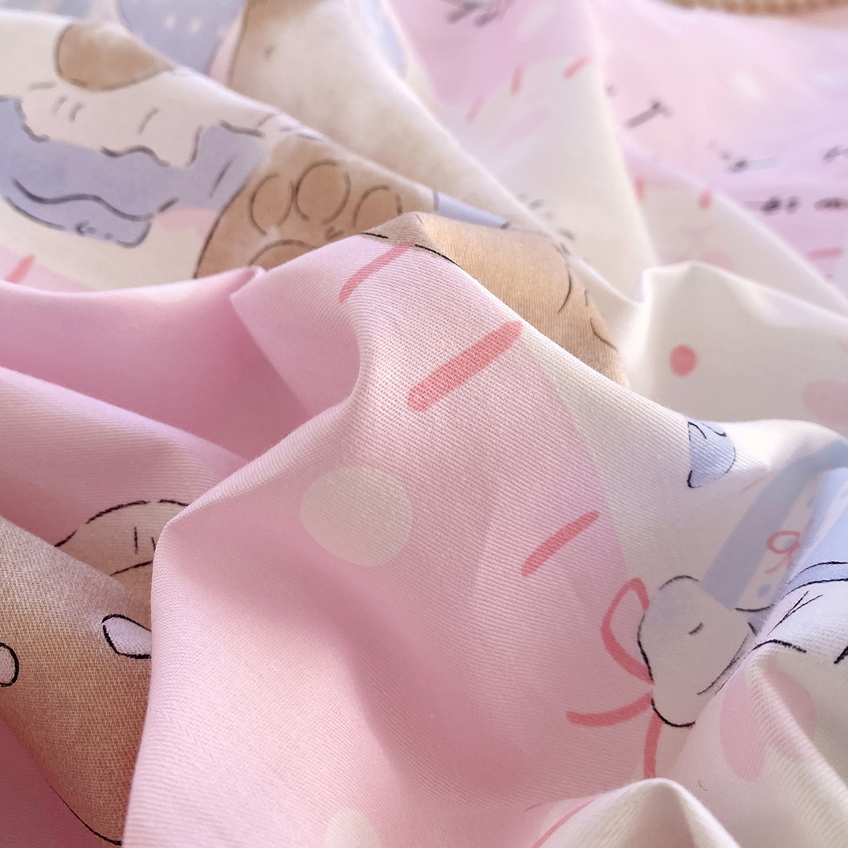 91家纺网 家纺一手货源 找家纺 金鑫汇家纺 2025新款全棉豆豆绒系列单枕套-棉加绒系列 棉加豆豆绒-熊熊精灵