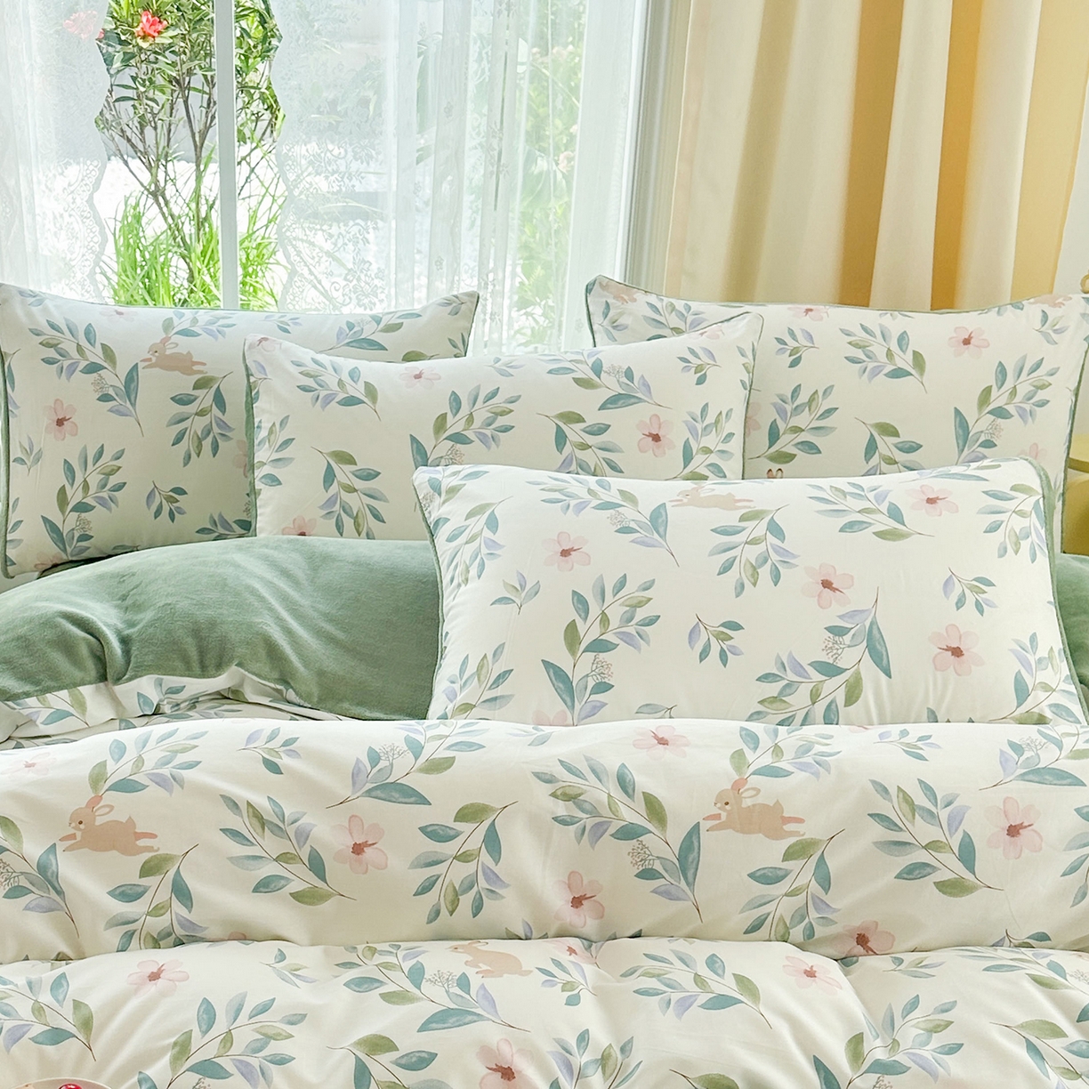 91家纺网 家纺一手货源 找家纺 金鑫汇家纺 2025新款全棉豆豆绒系列单枕套-棉加绒系列 棉加绒-莫妮卡