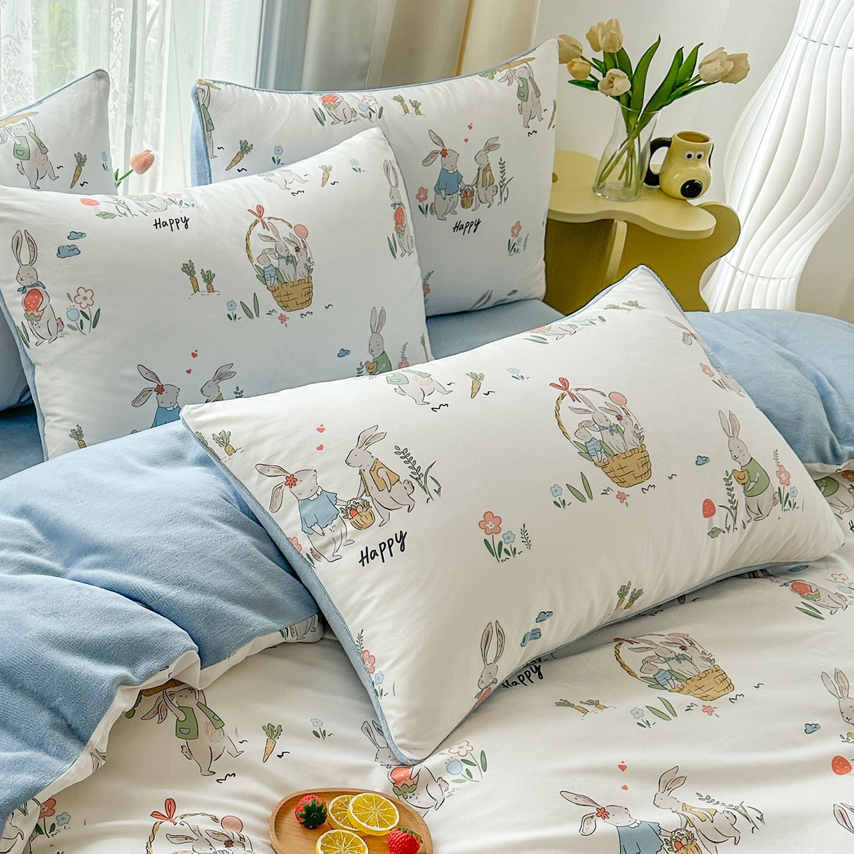 91家纺网 家纺一手货源 找家纺 金鑫汇家纺 2025新款全棉豆豆绒系列单枕套-棉加绒系列 棉加绒-收获满满