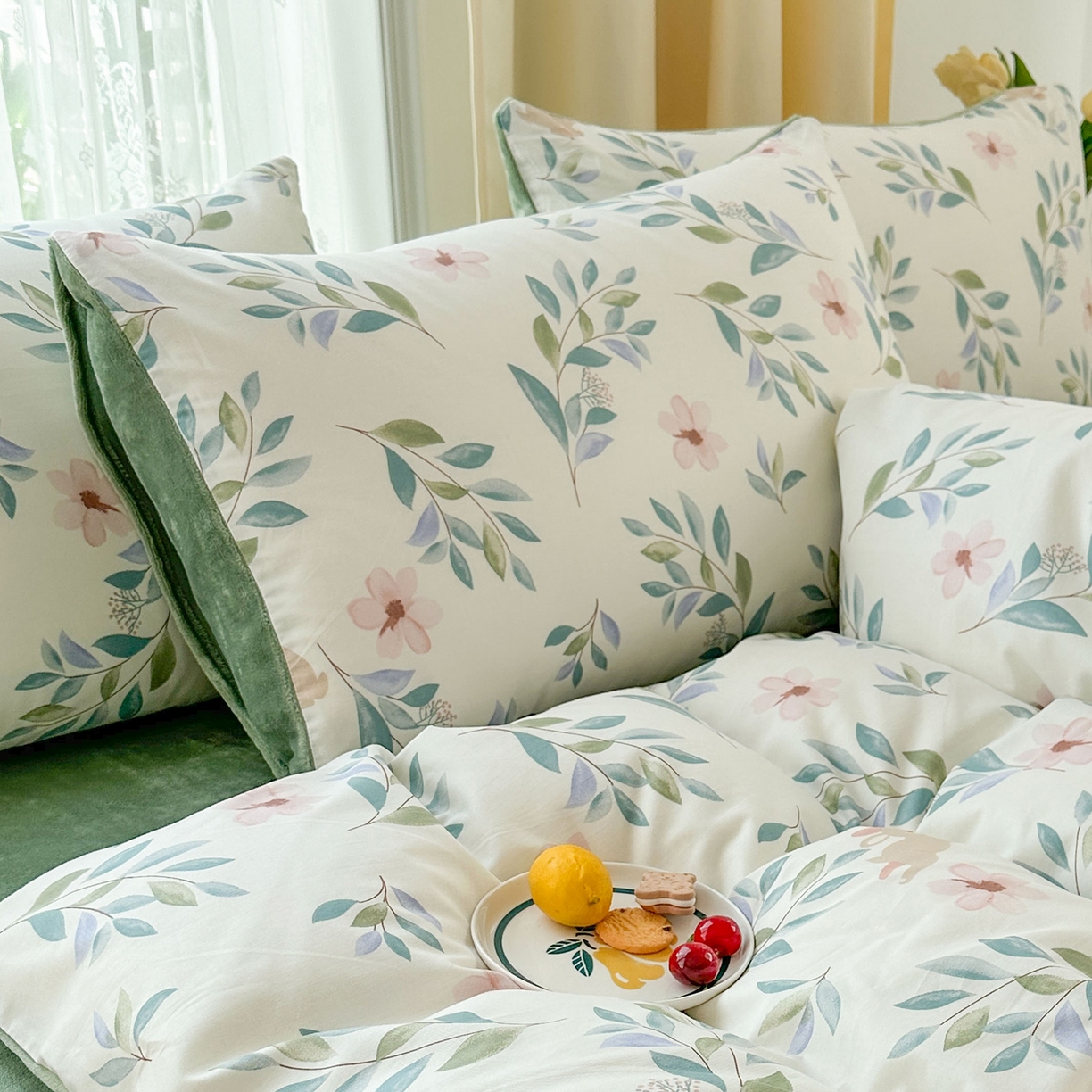 91家纺网 家纺一手货源 找家纺 金鑫汇家纺 2025新款全棉豆豆绒系列单枕套-棉加绒系列 棉加绒-莫妮卡