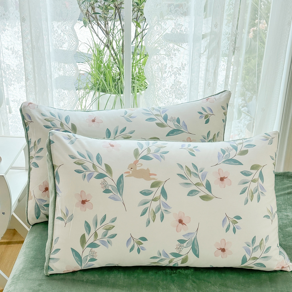 91家纺网 家纺一手货源 找家纺 金鑫汇家纺 2025新款全棉豆豆绒系列单枕套-棉加绒系列 棉加绒-莫妮卡