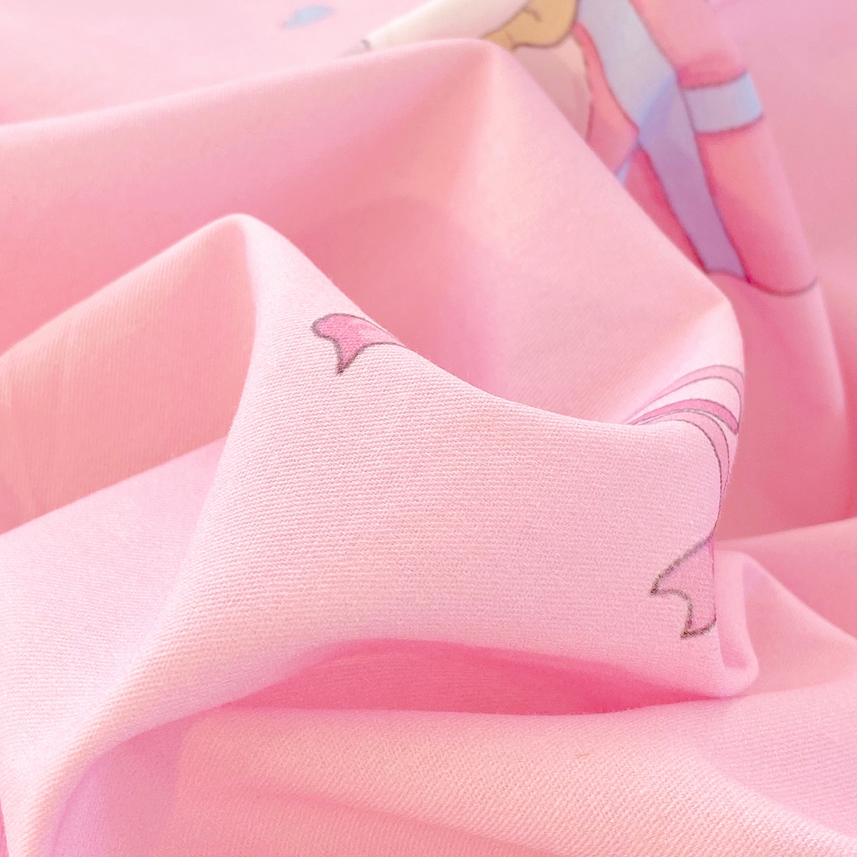 91家纺网 家纺一手货源 找家纺 金鑫汇家纺 2025新款全棉豆豆绒系列单枕套-棉加绒系列 棉加豆豆绒-祈愿萌宠粉