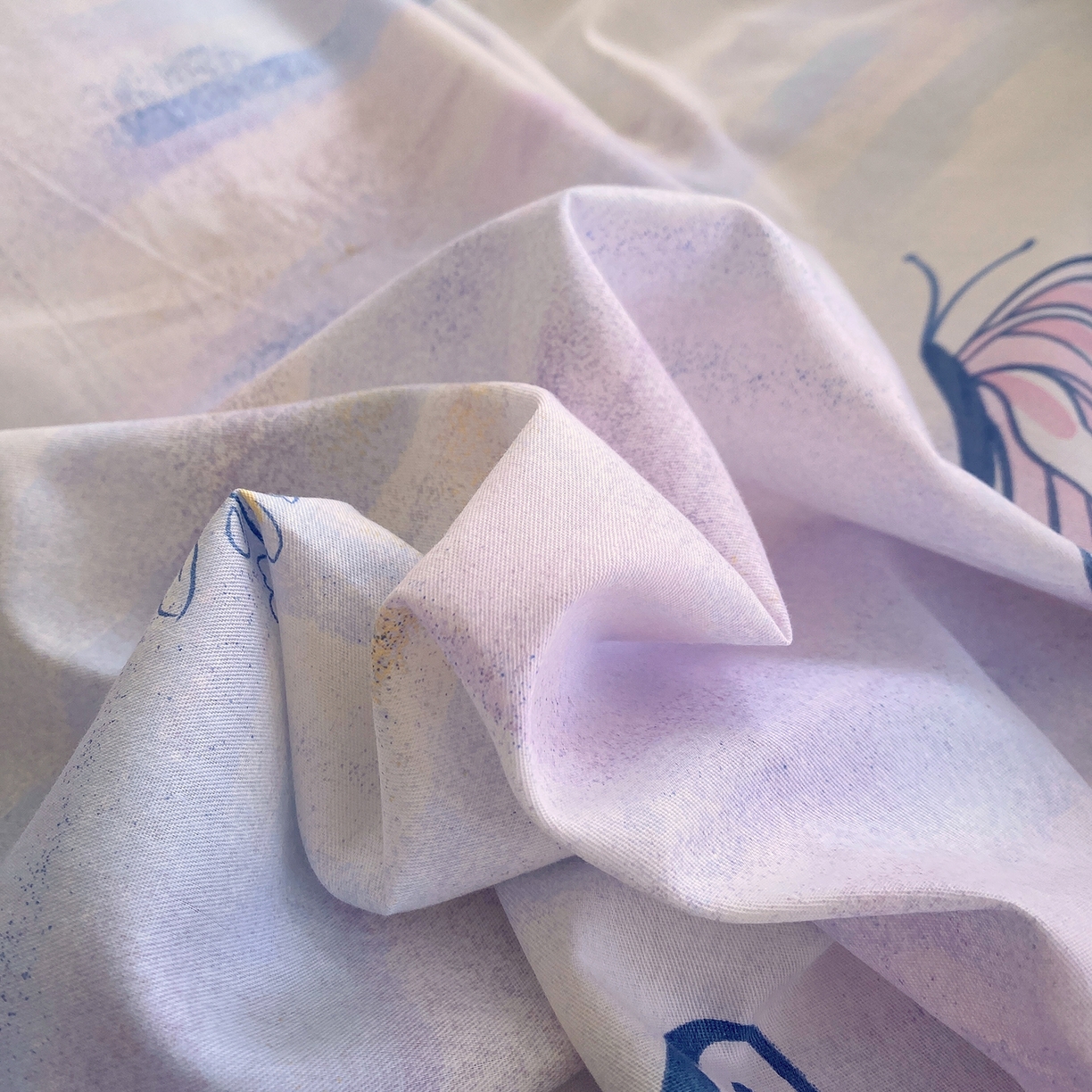 91家纺网 家纺一手货源 找家纺 金鑫汇家纺 2025新款全棉豆豆绒系列单枕套-棉加绒系列 棉加豆豆绒-梦蝶