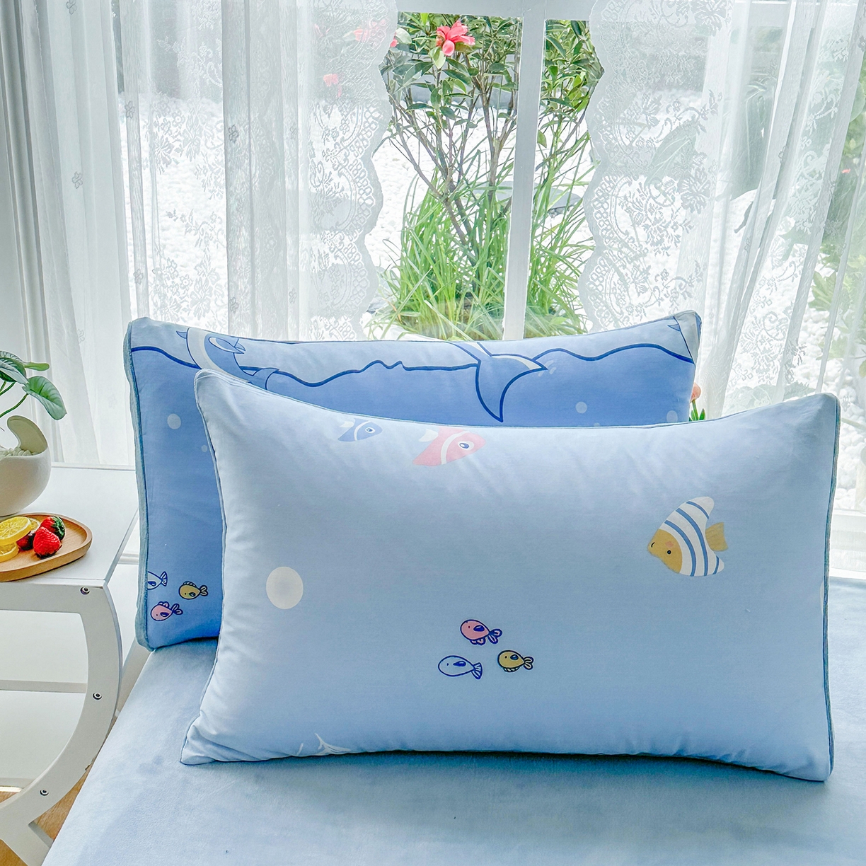 91家纺网 家纺一手货源 找家纺 （总）金鑫汇家纺 2025新款全棉豆豆绒系列单枕套-棉加绒系列