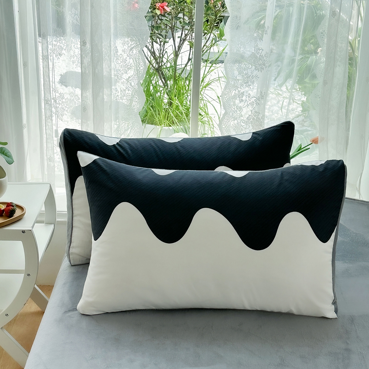 91家纺网 家纺一手货源 找家纺 （总）金鑫汇家纺 2025新款全棉豆豆绒系列单枕套-棉加绒系列