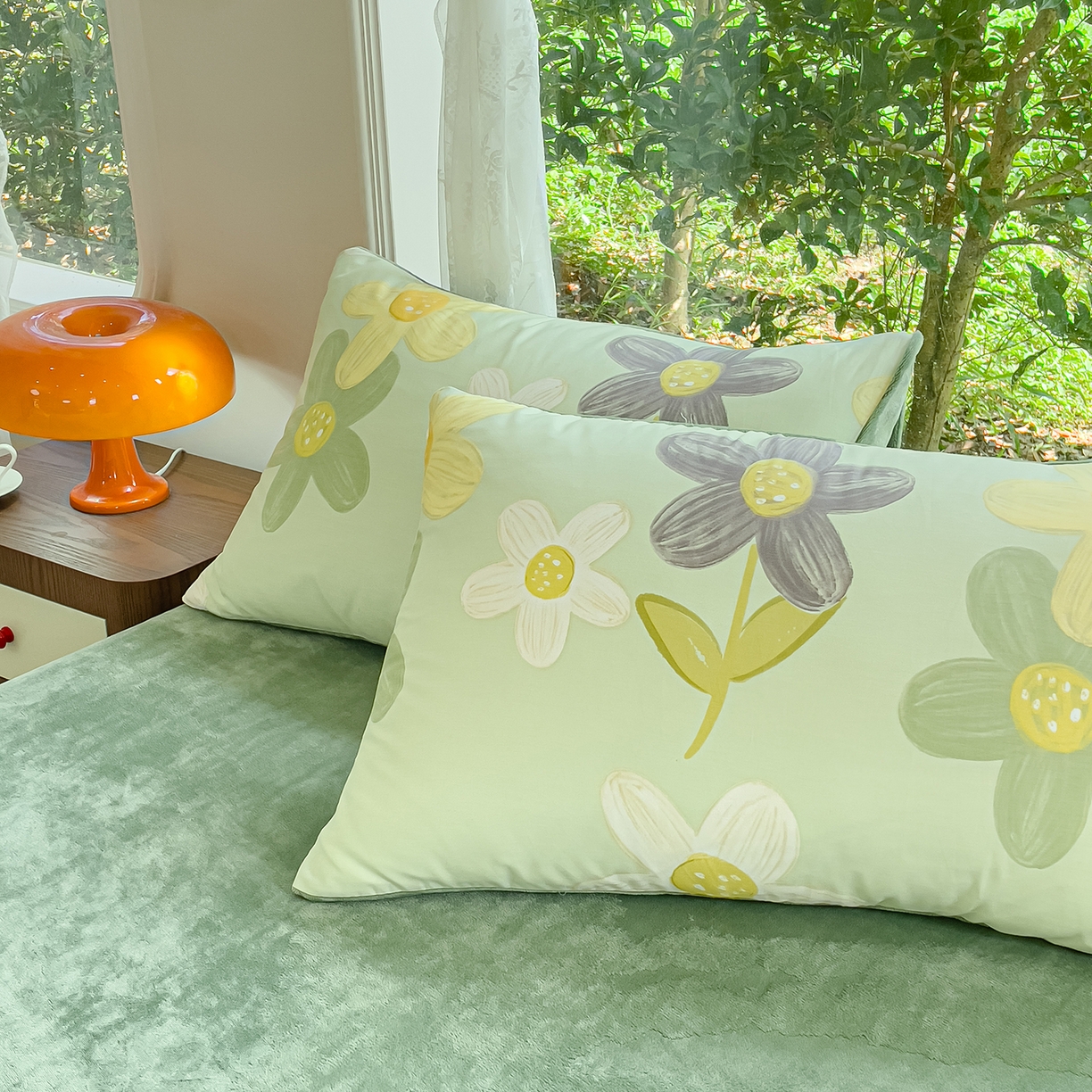 91家纺网 家纺一手货源 找家纺 金鑫汇家纺 2025新款全棉豆豆绒系列单枕套-棉加绒系列 棉加绒-五彩缤纷