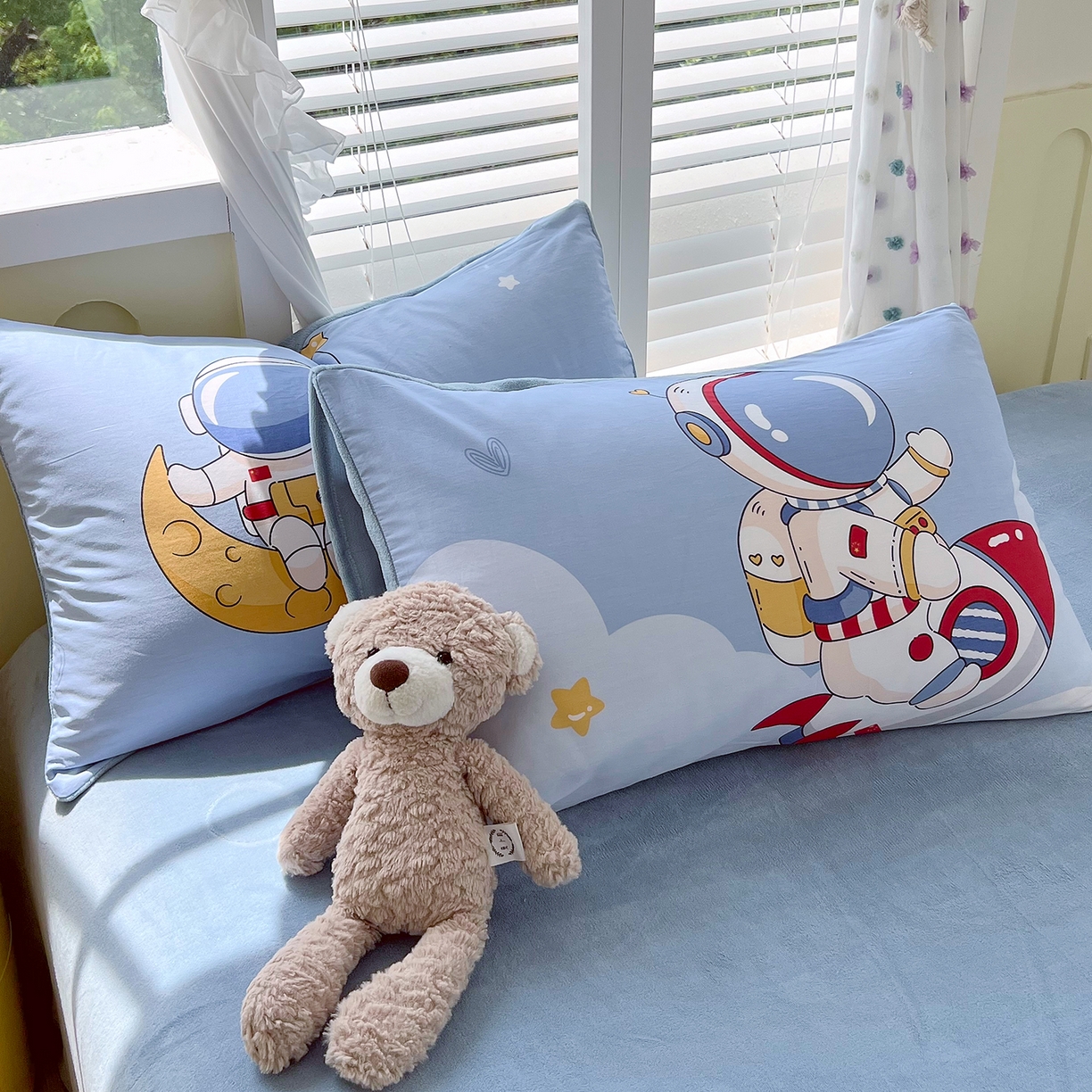 91家纺网 家纺一手货源 找家纺 金鑫汇家纺 2025新款全棉豆豆绒系列单枕套-棉加绒系列 棉加绒-冲上云霄