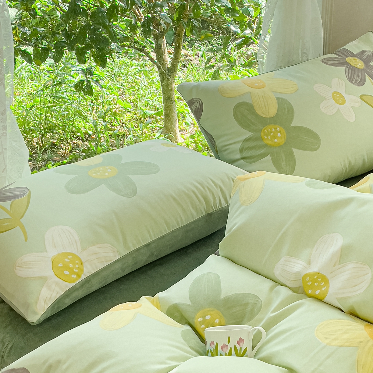 91家纺网 家纺一手货源 找家纺 金鑫汇家纺 2025新款全棉豆豆绒系列单枕套-棉加绒系列 棉加绒-五彩缤纷