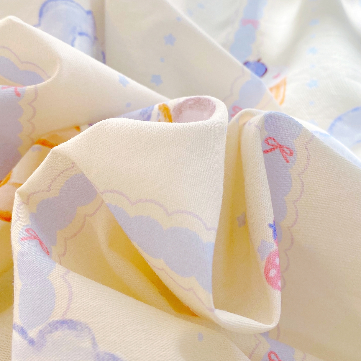 91家纺网 家纺一手货源 找家纺 金鑫汇家纺 2025新款全棉豆豆绒系列单枕套-棉加绒系列 棉加豆豆绒-甜梦园蓝