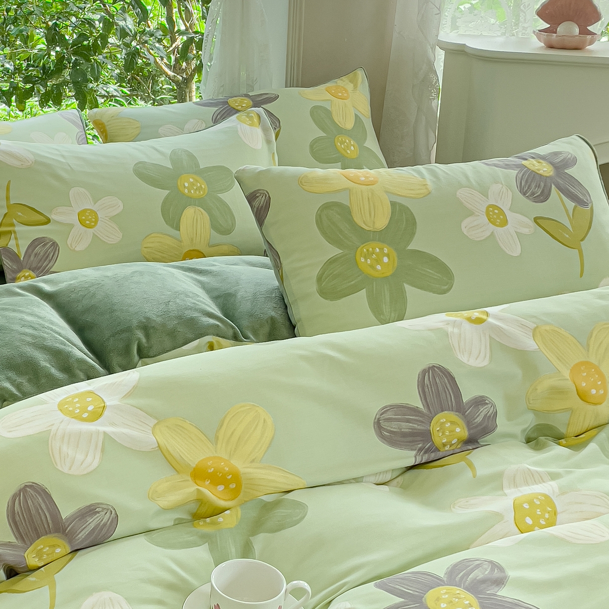 91家纺网 家纺一手货源 找家纺 金鑫汇家纺 2025新款全棉豆豆绒系列单枕套-棉加绒系列 棉加绒-五彩缤纷