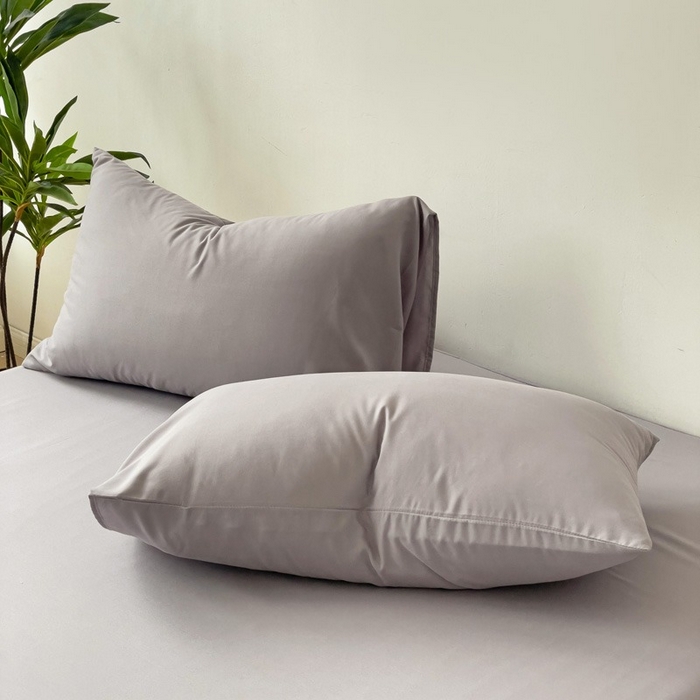 91家纺网 家纺一手货源 找家纺 赫然家纺 2026新款纯色磨毛系列单枕套 浅灰