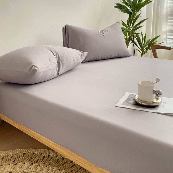 91家纺网 家纺一手货源 找家纺 赫然家纺 2026新款纯色磨毛系列单枕套 浅灰