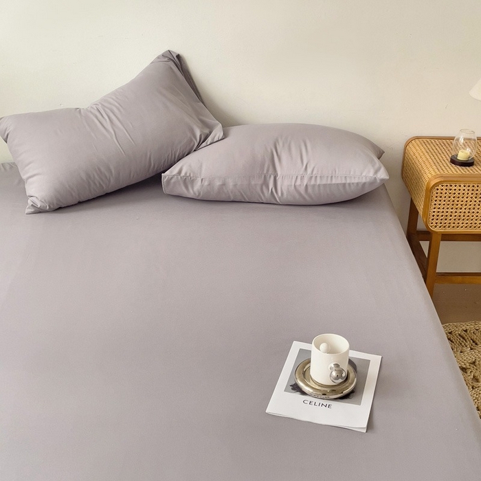 91家纺网 家纺一手货源 找家纺 赫然家纺 2026新款纯色磨毛系列单枕套 浅灰