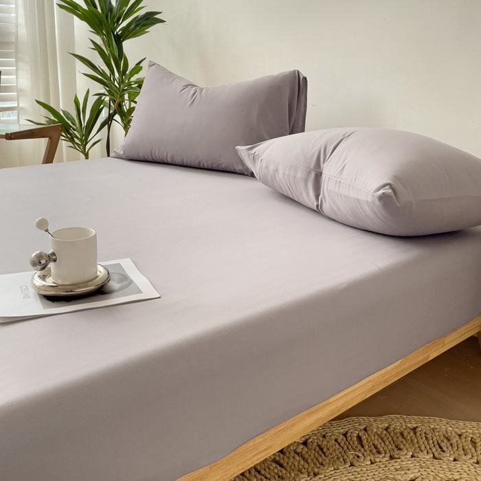 91家纺网 家纺一手货源 找家纺 赫然家纺 2026新款纯色磨毛系列单枕套 浅灰