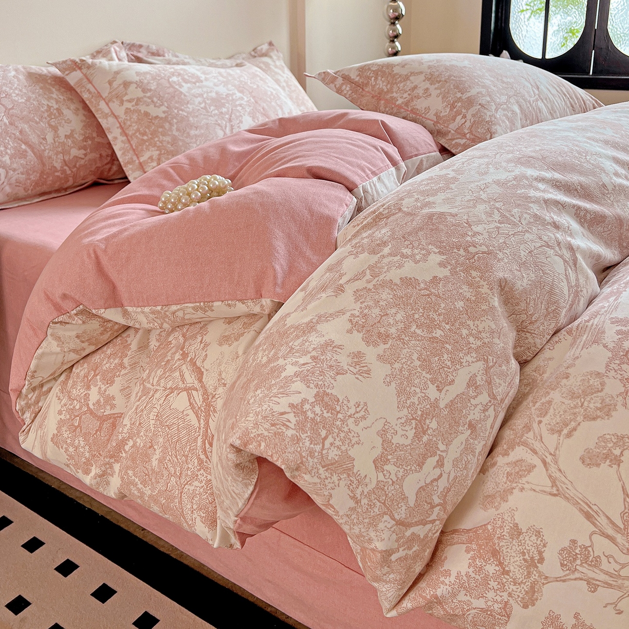 91家纺网 家纺一手货源 找家纺 （总）亿梵家居 2026新款全棉纯棉磨毛四件套